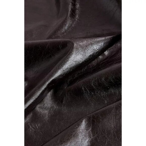 Gorgeous Faux Leather full length skirt with zipper in back , Brown color NWOT - Picture 5 of 5